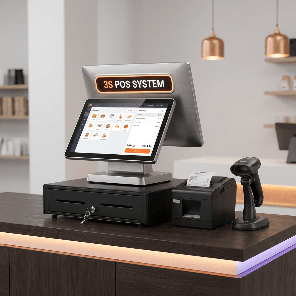 Terminal 3S POS SYSTEM sur comptoir